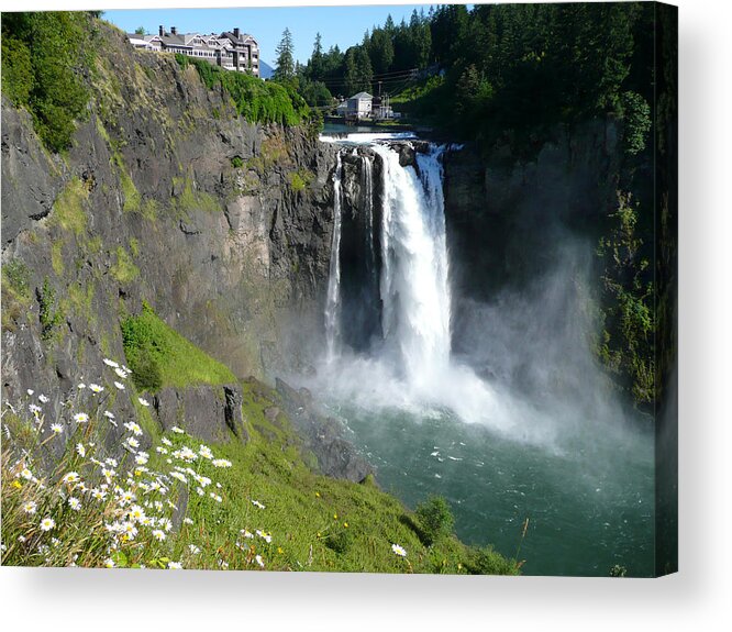 Waterfll Acrylic Print featuring the photograph Snoqualmie Falls by Wendi Curtis