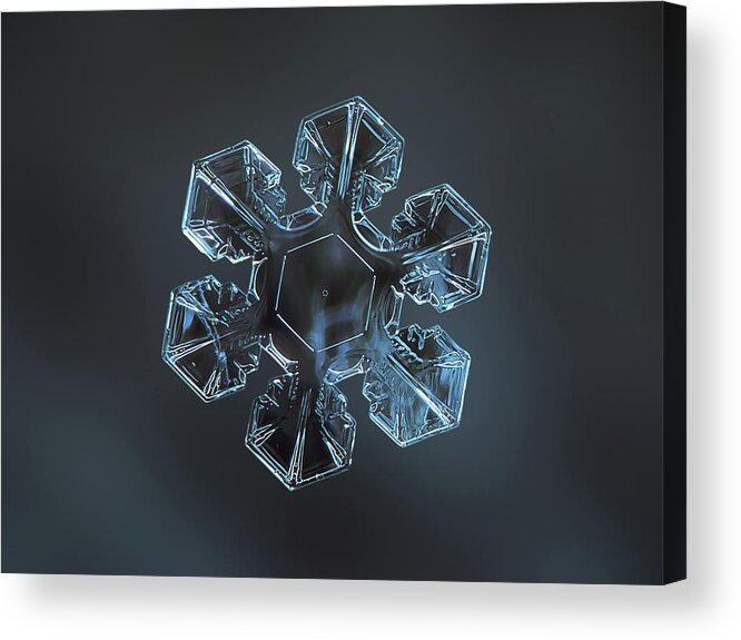 Snowflake Acrylic Print featuring the photograph Snowflake photo - The Core 2 by Alexey Kljatov