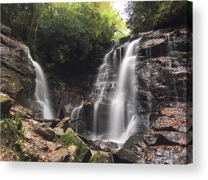 Waterfalls Acrylic Print featuring the photograph Soco Falls-Landscape Version by Richie Parks