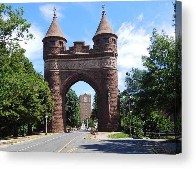Trinity Street Acrylic Print featuring the photograph Soldiers and Sailors Memorial Arch by Catherine Gagne