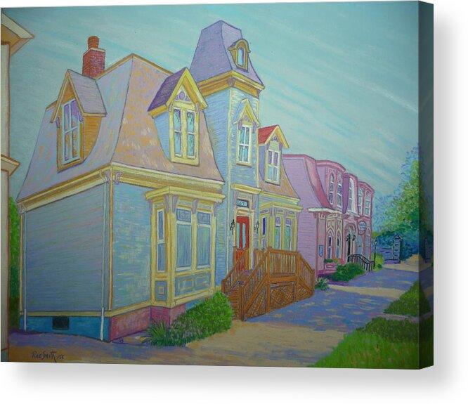 Pastels Acrylic Print featuring the pastel South Park Street by Rae Smith PSC