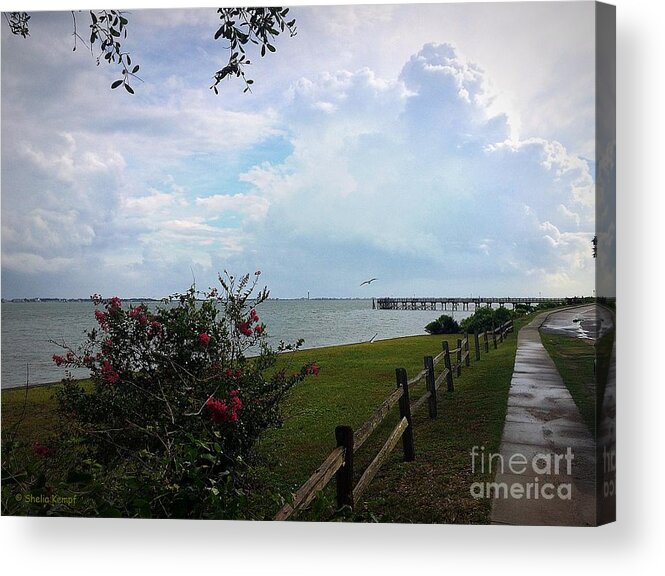 Art Acrylic Print featuring the painting Southport - After The Rain by Shelia Kempf