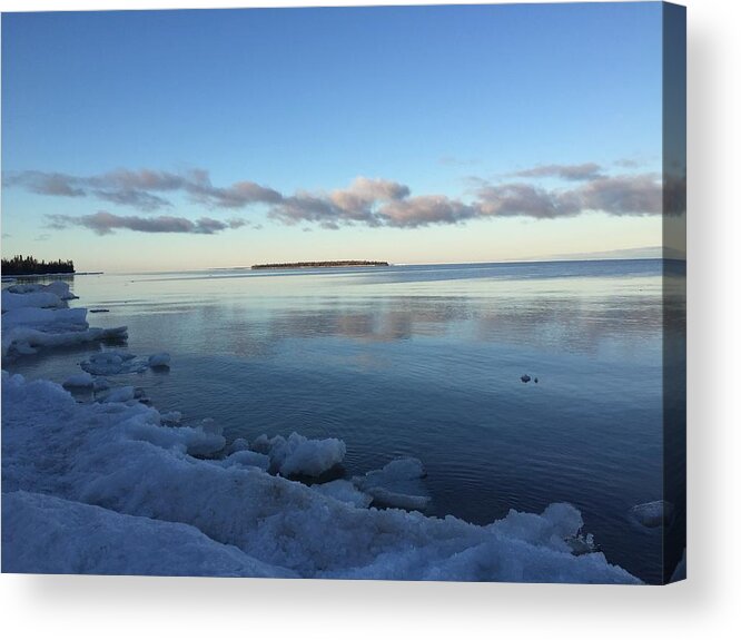 Lake Superior Acrylic Print featuring the photograph Spring Morning on Lake Superior by Paula Brown