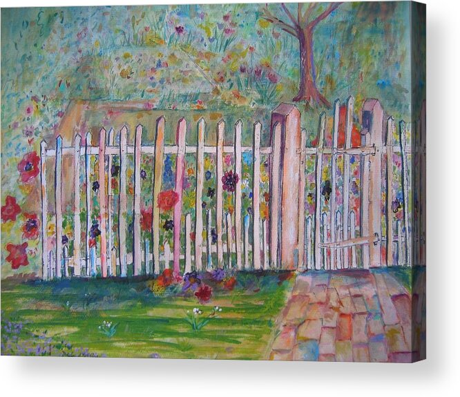 Garden Acrylic Print featuring the painting Springtime in Virginia by Marlene Robbins