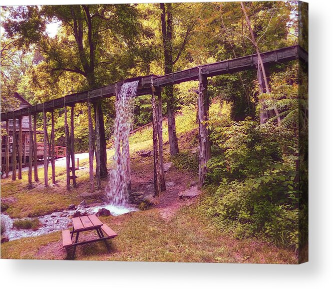 Squire Boone Acrylic Print featuring the photograph Squire Boone Gristmill by Stacie Siemsen