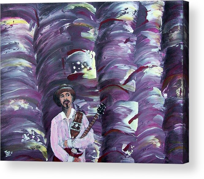 Abstract Acrylic Print featuring the painting Stage Fright by Tony Rodriguez