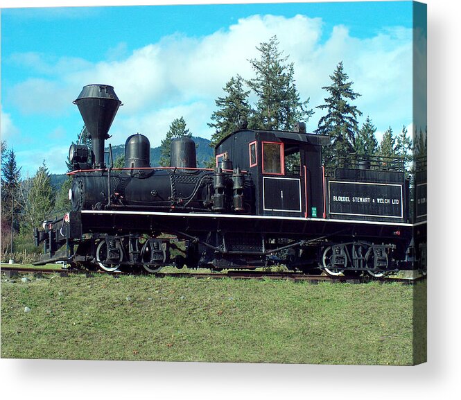 Train Acrylic Print featuring the photograph Steam Locomotive by Wayne Enslow