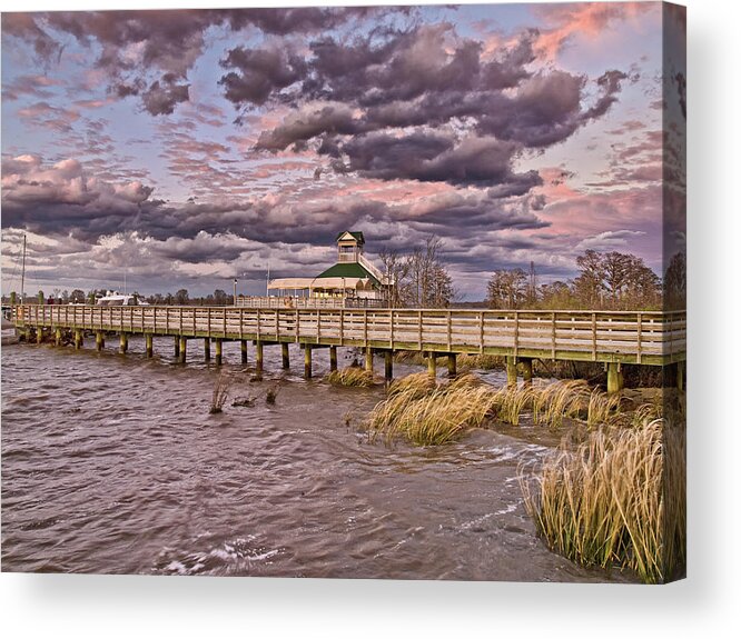 Stormy Night Acrylic Print featuring the photograph Stormy Night by Mike Covington