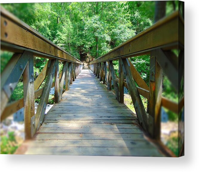 Bridge Acrylic Print featuring the photograph Straight - Narrow by Richie Parks