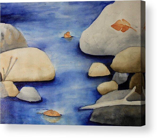 Water Acrylic Print featuring the painting Stream by April Burton