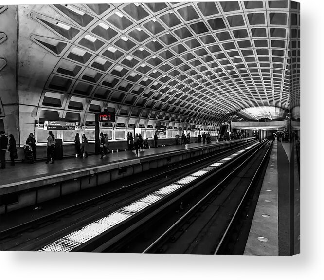 Subway Acrylic Print featuring the photograph Subway Station by Chris Montcalmo
