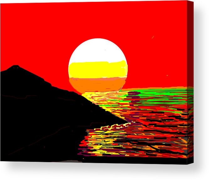 Sun Abstract-2 Acrylic Print featuring the digital art Sun Abstract-2 by Anand Swaroop Manchiraju