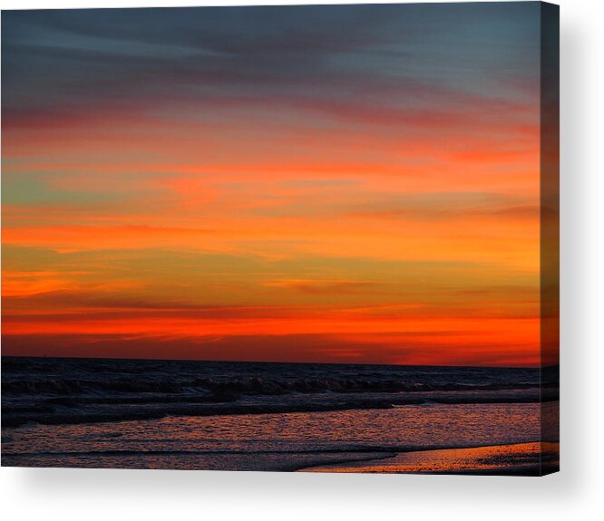 Sunset Acrylic Print featuring the photograph Sun Painted Clouds by Jerry Connally