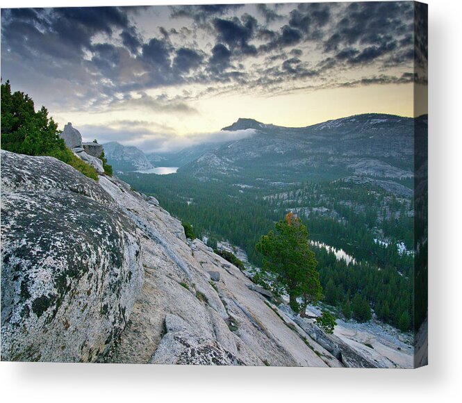 California Acrylic Print featuring the photograph Sunrise Over Tenaya Lake - Yosemite National Park by Brendan Reals