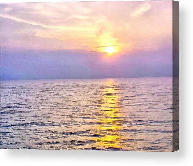 Sunset Acrylic Print featuring the photograph Sunset over the water by Ashish Agarwal