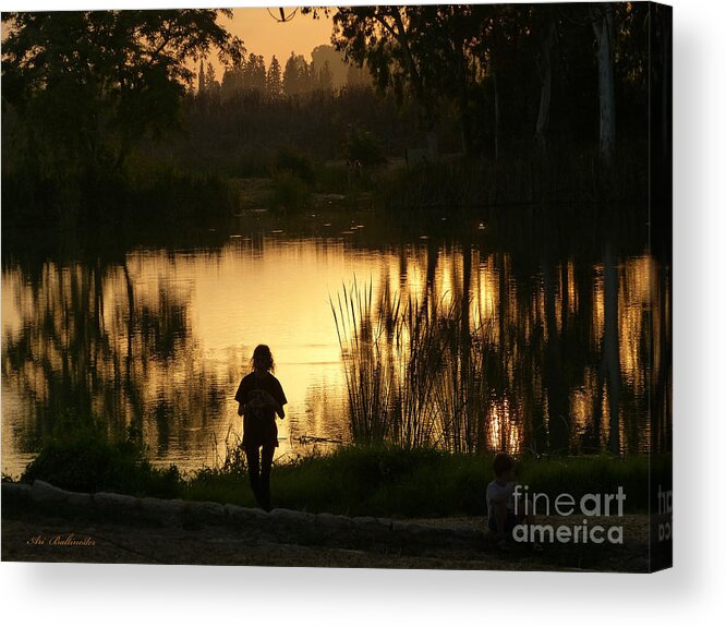 Sunset Acrylic Print featuring the photograph Sunset reflections by Arik Baltinester