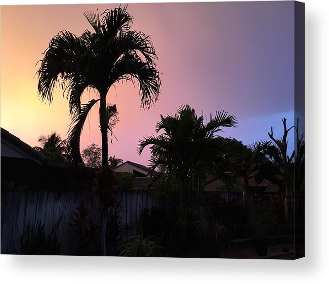 Sunset Acrylic Print featuring the photograph Sunset by Val Oconnor