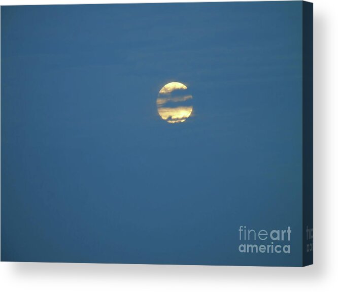 Supermoon Acrylic Print featuring the photograph Supermoon Hide And Seek by D Hackett