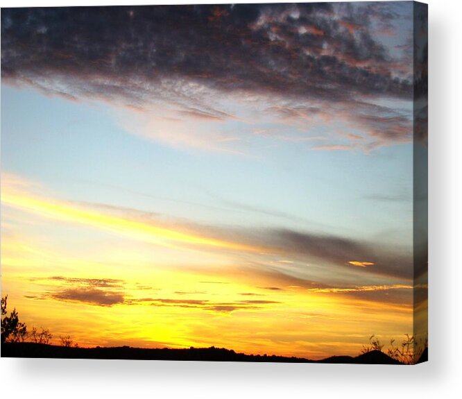 Sunset Acrylic Print featuring the photograph Supernatural Sunset One by Ana Villaronga