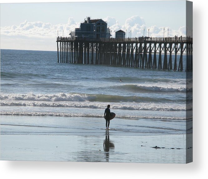 Surf Acrylic Print featuring the photograph Surfing in San Clemente by John Loyd Rushing