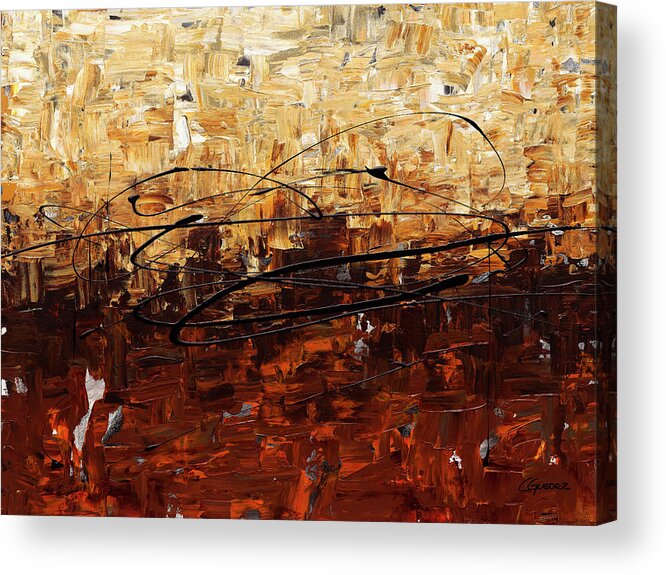 Abstract Art Acrylic Print featuring the painting Symphony by Carmen Guedez