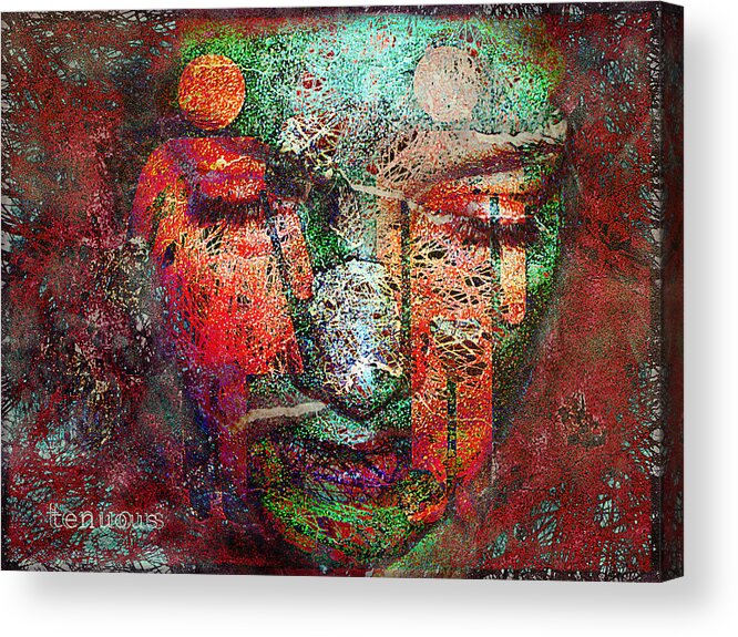 Digital Art Acrylic Print featuring the digital art Tenuous-the Masculine And The Feminine by Melissa D Johnston