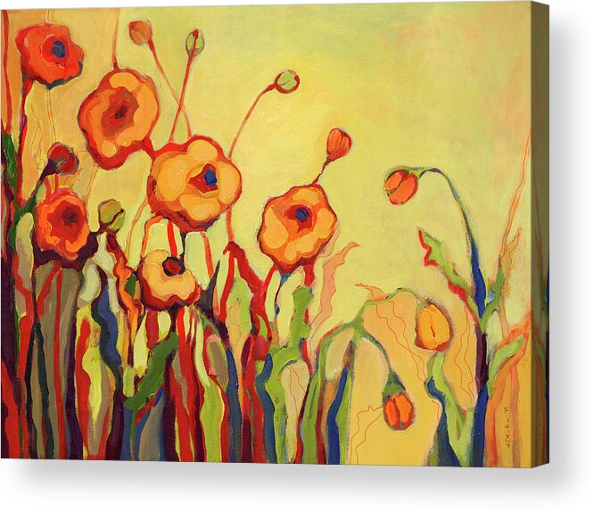 Floral Acrylic Print featuring the painting The Beckoning by Jennifer Lommers