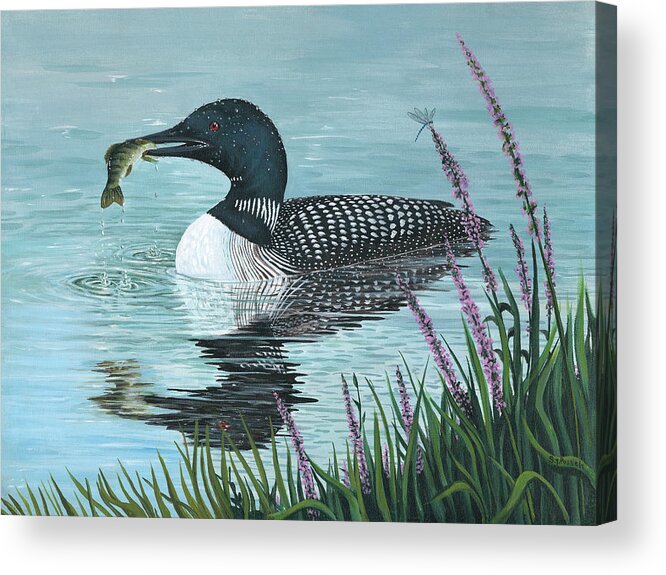 Bait Acrylic Print featuring the painting The Catch by Sheri Jo Posselt