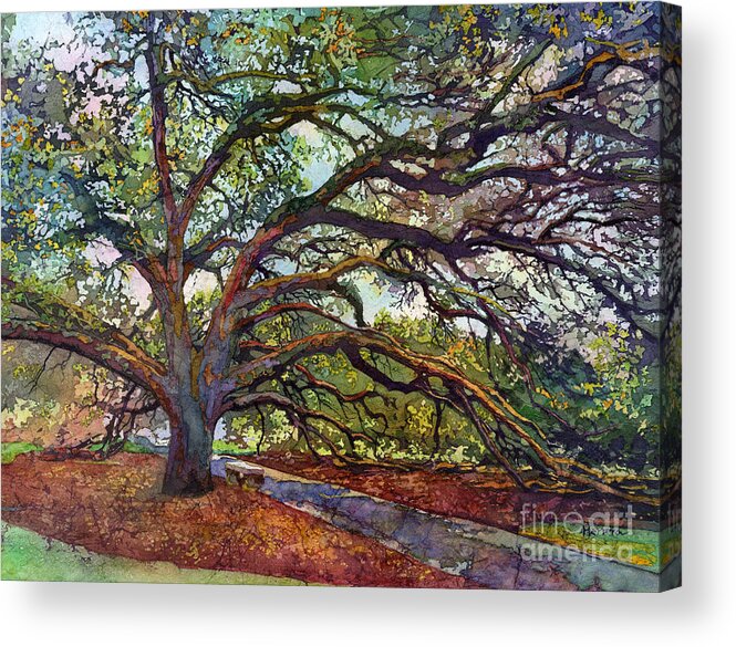 Oak Acrylic Print featuring the painting The Century Oak by Hailey E Herrera