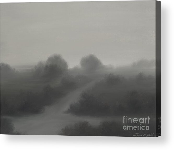 Landscape Acrylic Print featuring the painting The Crossroads by James Hill
