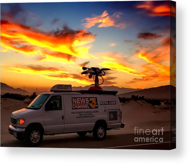 Kesq Acrylic Print featuring the photograph The Deserts News Leader by Chris Tarpening