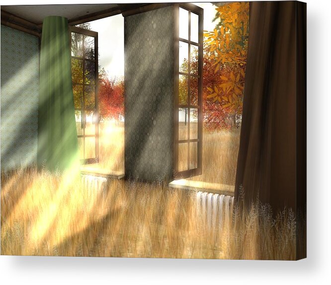 Empty Acrylic Print featuring the digital art The Empty Room by Phil Vooz