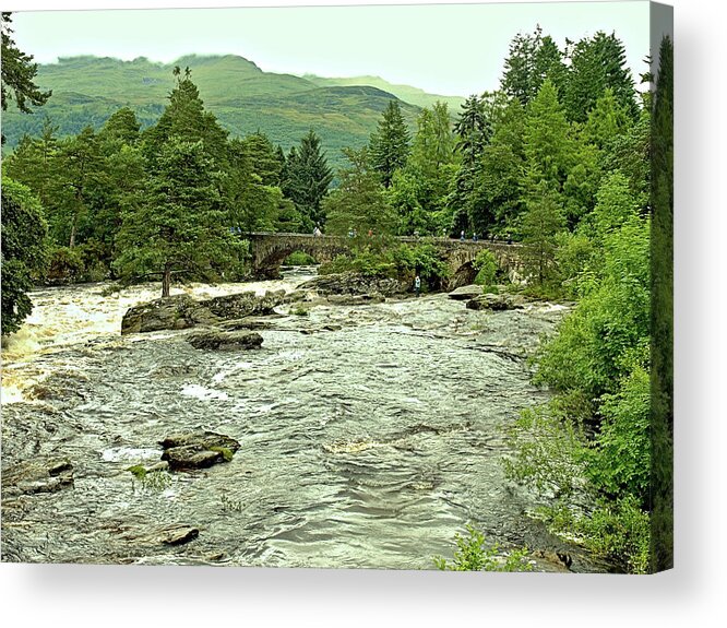 Landscape Acrylic Print featuring the photograph The Falls Of Drochart by Richard Denyer