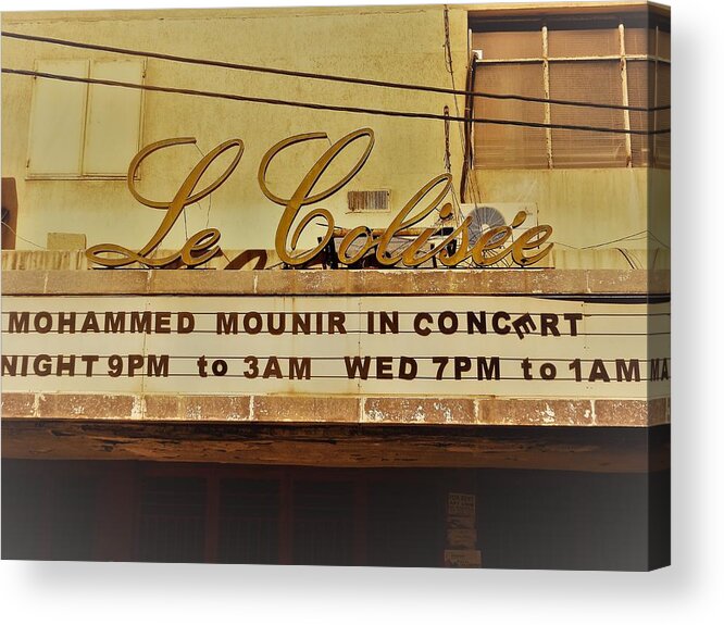 Beirut Acrylic Print featuring the photograph The Famous Le Colisee Cinema in Beirut by Funkpix Photo Hunter