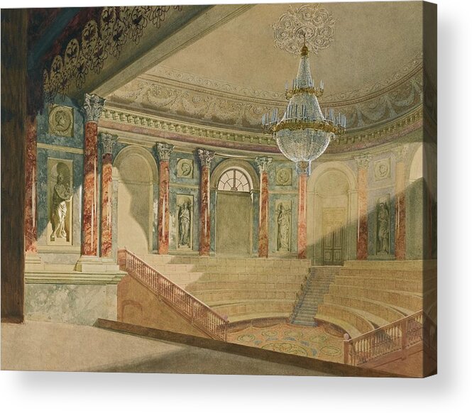 Franz Kopallik 1860 - 1931 The Hermitage Theatre Acrylic Print featuring the painting The Hermitage Theatre by MotionAge Designs