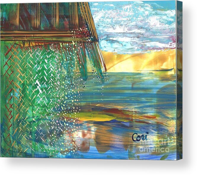 Hut Acrylic Print featuring the painting The Hut by Corinne Carroll