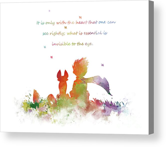 Little Prince Acrylic Print featuring the mixed media The Little Prince by Monn Print