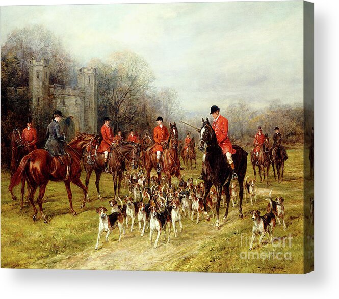 The Meet Acrylic Print featuring the painting The Meet by Heywood Hardy