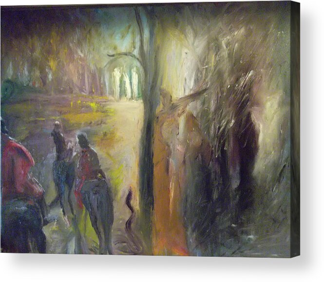 Abstract Acrylic Print featuring the painting The Myth by Susan Esbensen