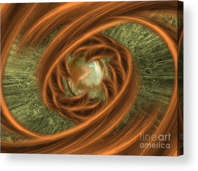 Pearl Acrylic Print featuring the digital art The Pearl of Universe by Giada Rossi