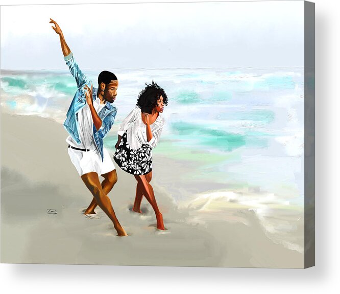 Dancer Acrylic Print featuring the drawing The Rhythm of Friendship by Terri Meredith