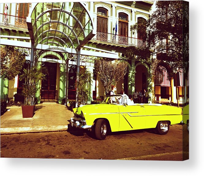 Havana Acrylic Print featuring the photograph The Saratoga in Havana Cuba by Funkpix Photo Hunter
