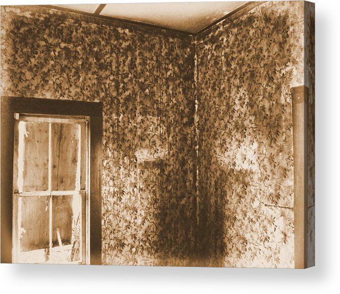Abandoned Rustic Old Haunted Ghostly Scary Acrylic Print featuring the photograph The Sitting Room by Tingy Wende