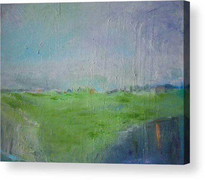 Abstract Acrylic Print featuring the painting The Sky is falling by Susan Esbensen