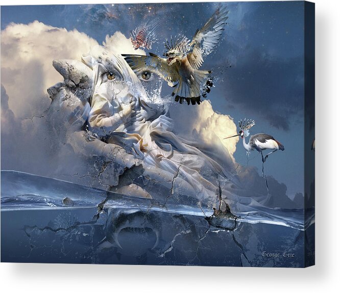 Dream Art Acrylic Print featuring the digital art The Sleep of Reason Produces Monsters neo-surrealism by George Grie