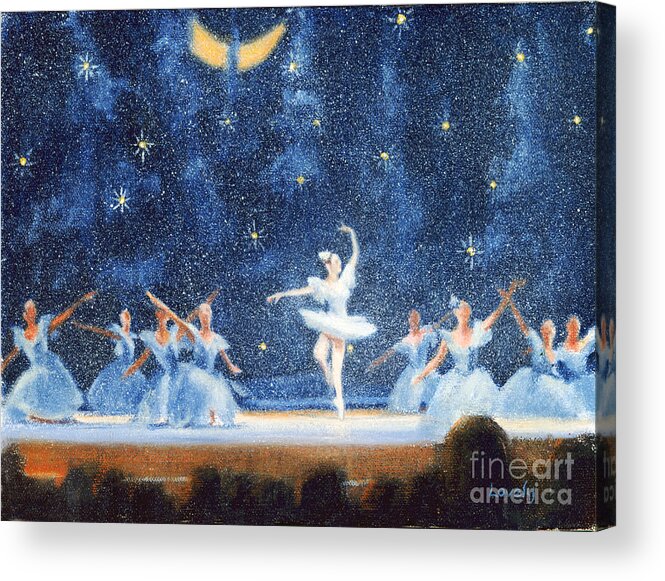 Snow Queen Acrylic Print featuring the painting The Snow Queen by Candace Lovely