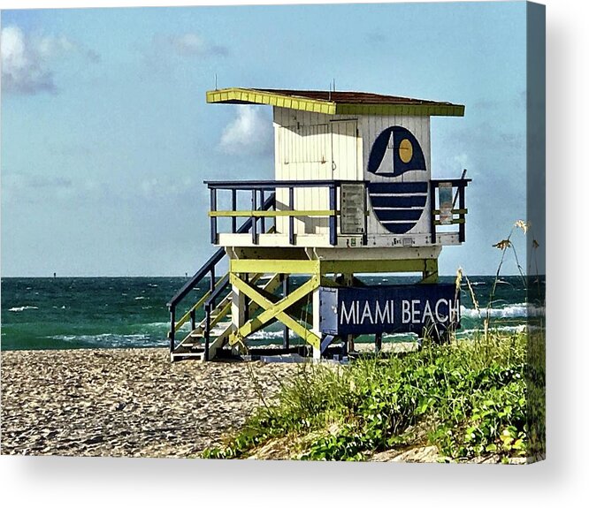 South Beach Acrylic Print featuring the photograph The Tower by Michael Albright