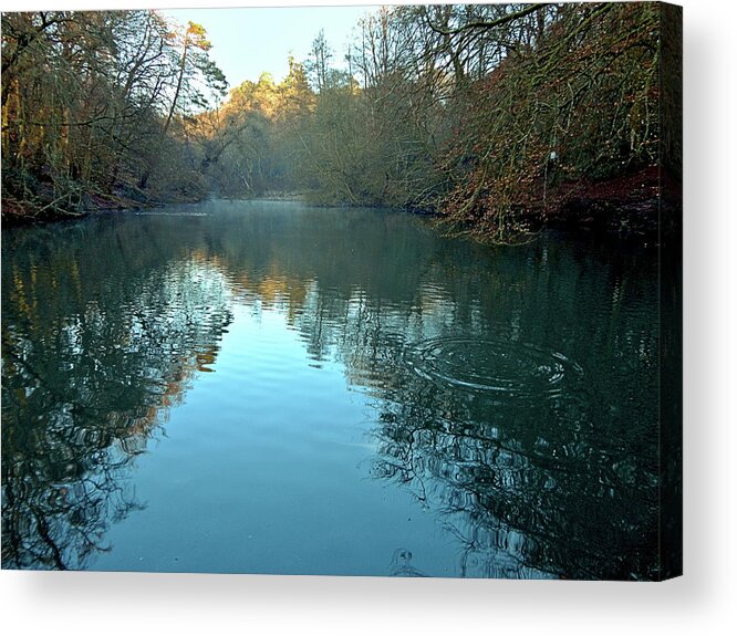 Places Acrylic Print featuring the photograph The Winter Lake by Richard Denyer