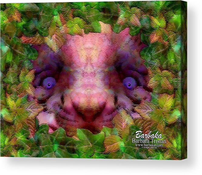 Art Acrylic Print featuring the photograph Tiger Cub by Barbara Tristan