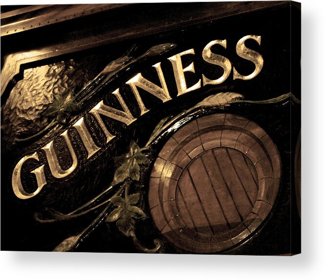 Boston Acrylic Print featuring the photograph Time for a Guinness by Sheryl Burns